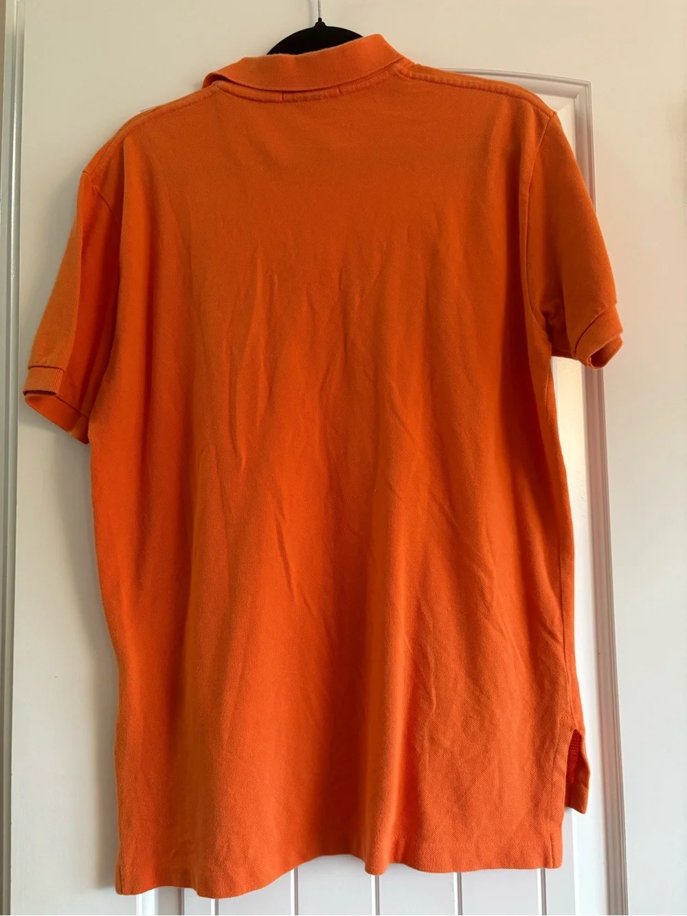 Men’s Orange Polo with Embroidered Logo